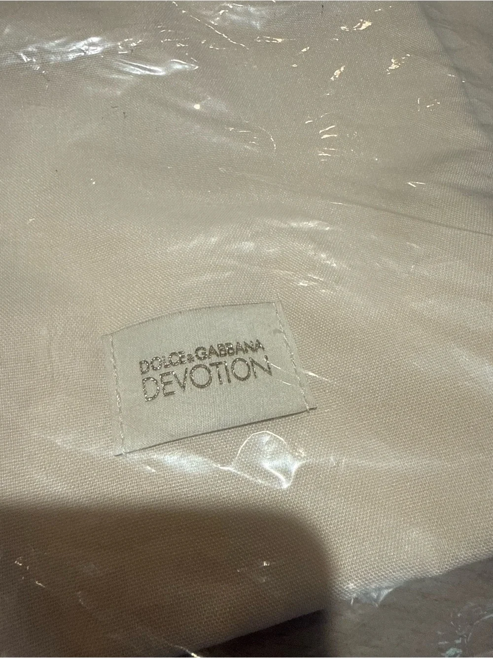 Dolce & Gabbana Cream Devotion Canvas Tote and toiletry bag with Heart Charm